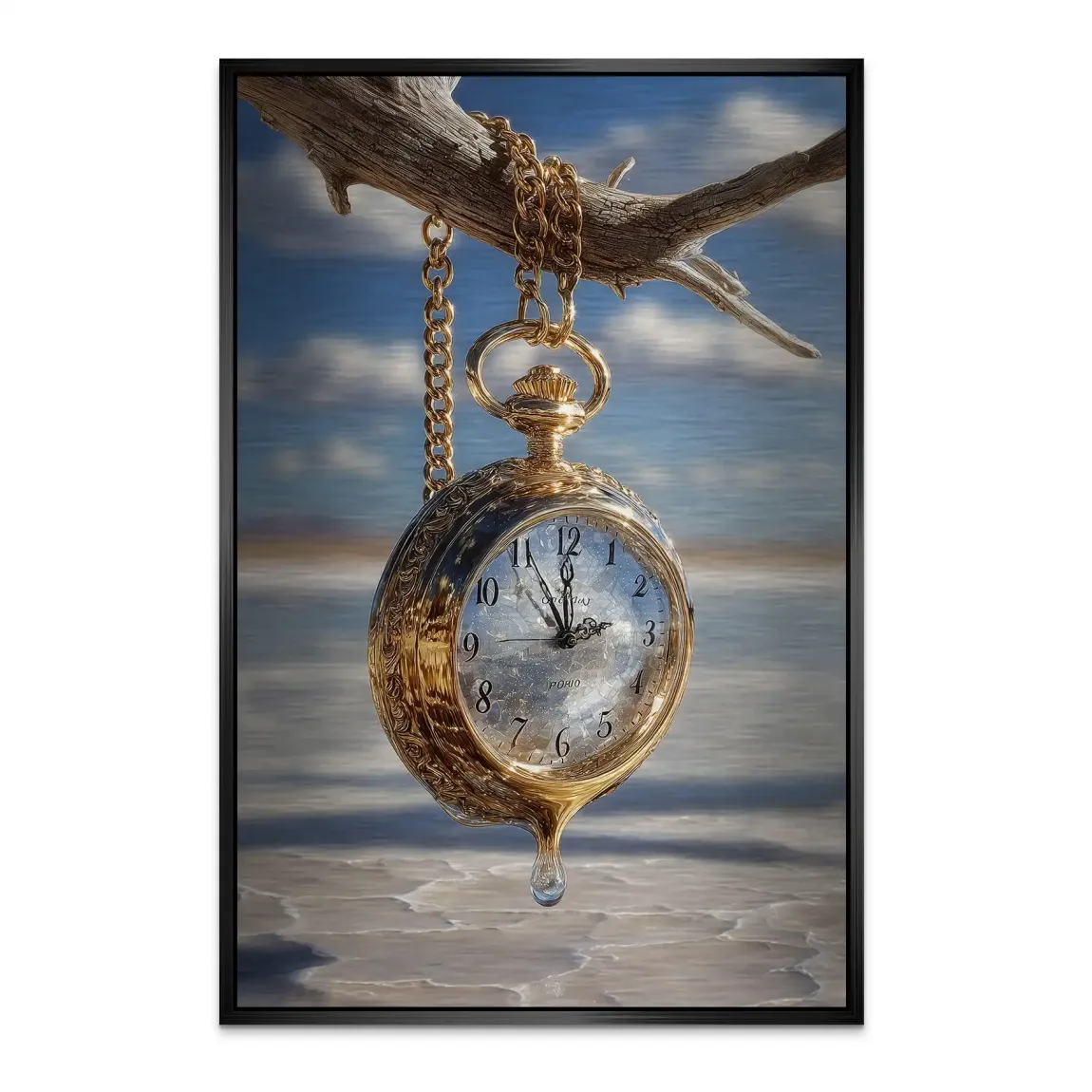 Dali Time Alu Dibond Bild gebürstet