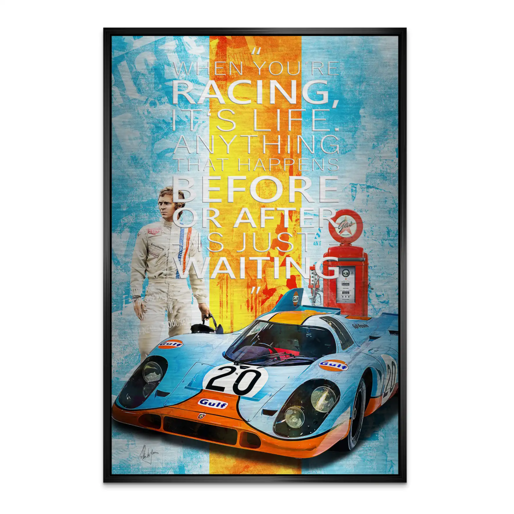 Steve Gulf Porsche 917 AluDibond Gebürstet INGALERIE