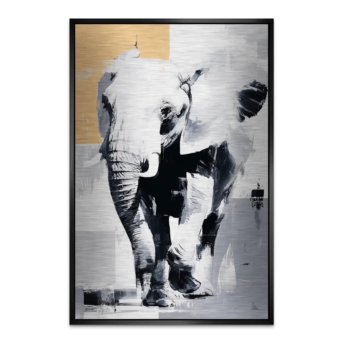 Majestätischer Elefant Alu Dibond Bild gebürstet