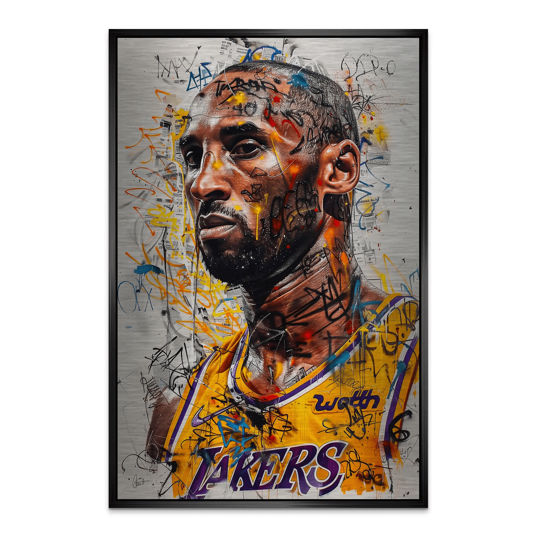 Kobe Basketball Street Art AluDibond Gebürstet INGALERIE