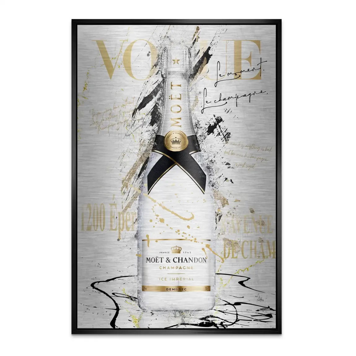 Champagner Art Aluminiumbild gebürstet