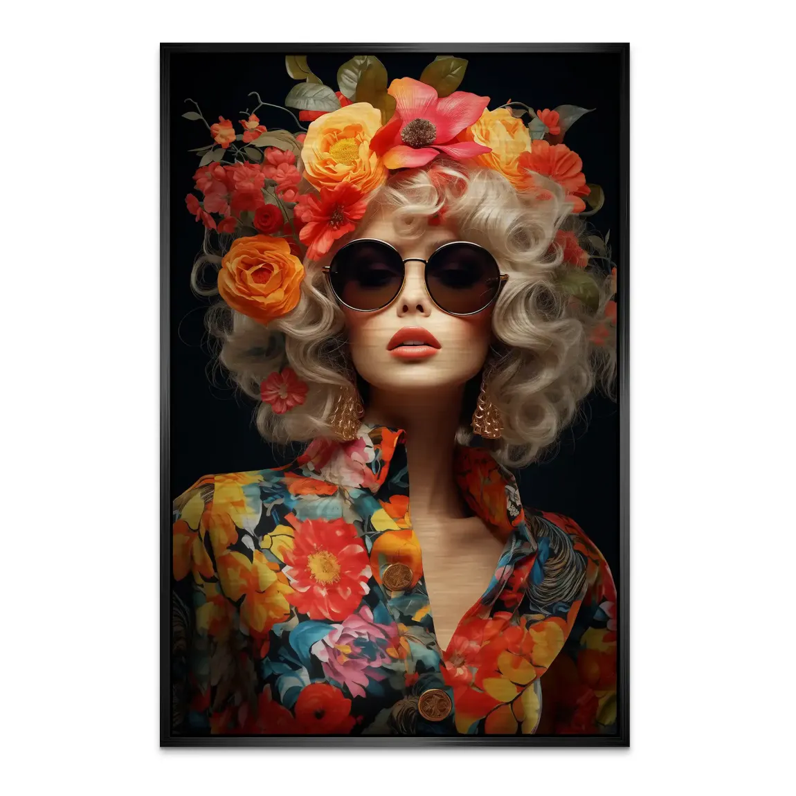 Floral Glamour Alu Dibond Bild gebürstet