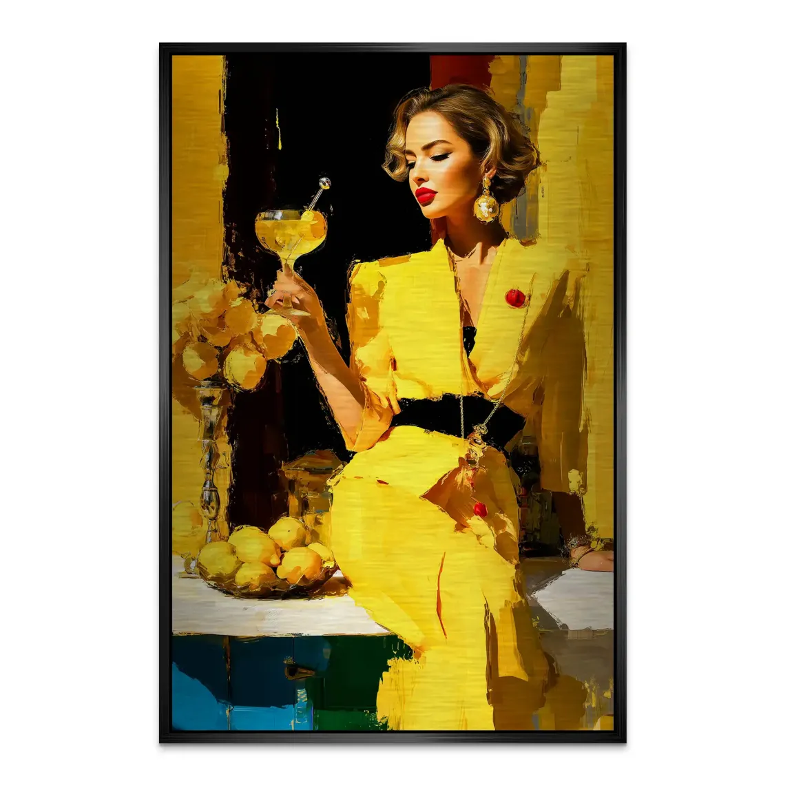 Lemon Chic Elegance Alu Dibond Bild gebürstet INGALERIE