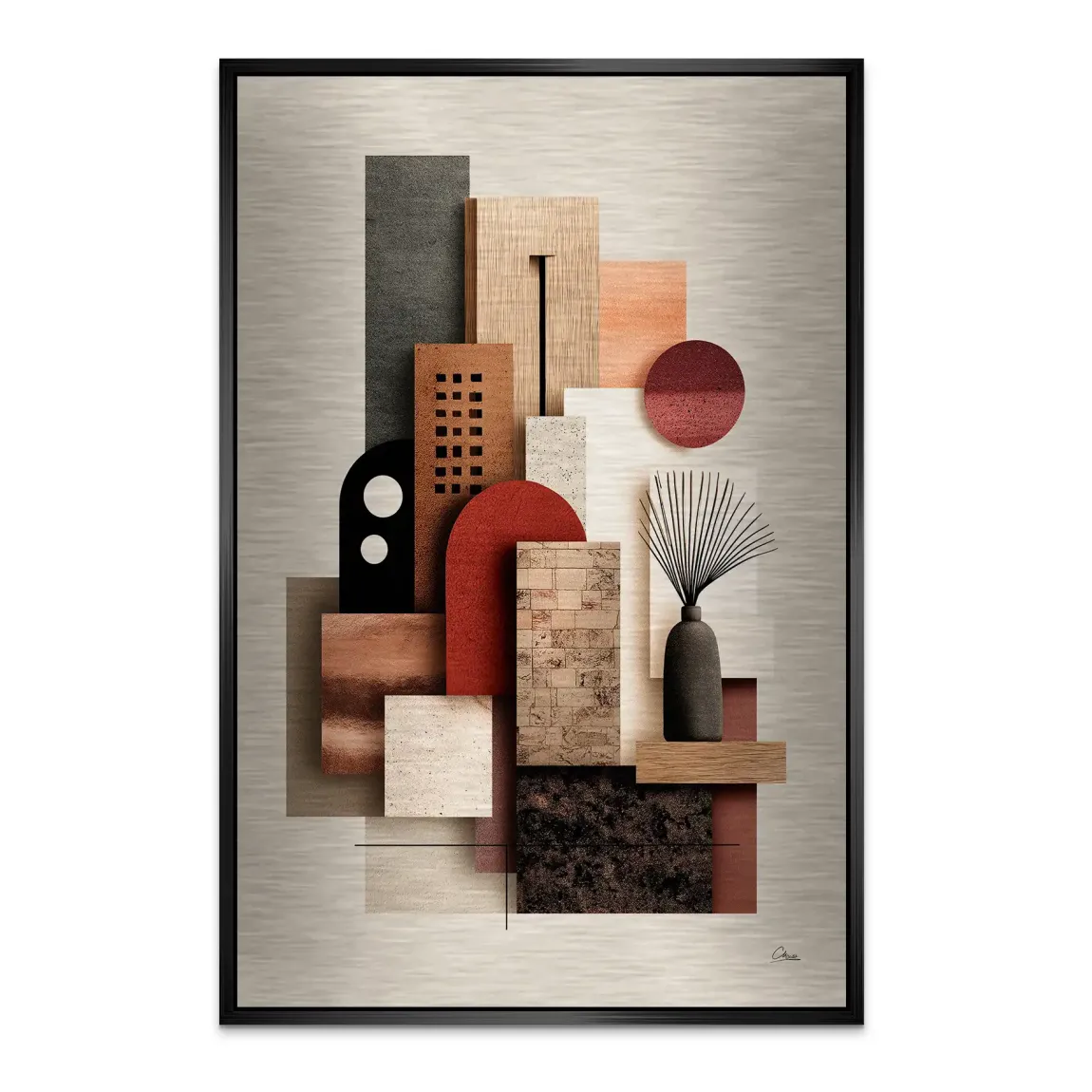 Urban Layers Elegance Alu Dibond Bild gebürstet INGALERIE