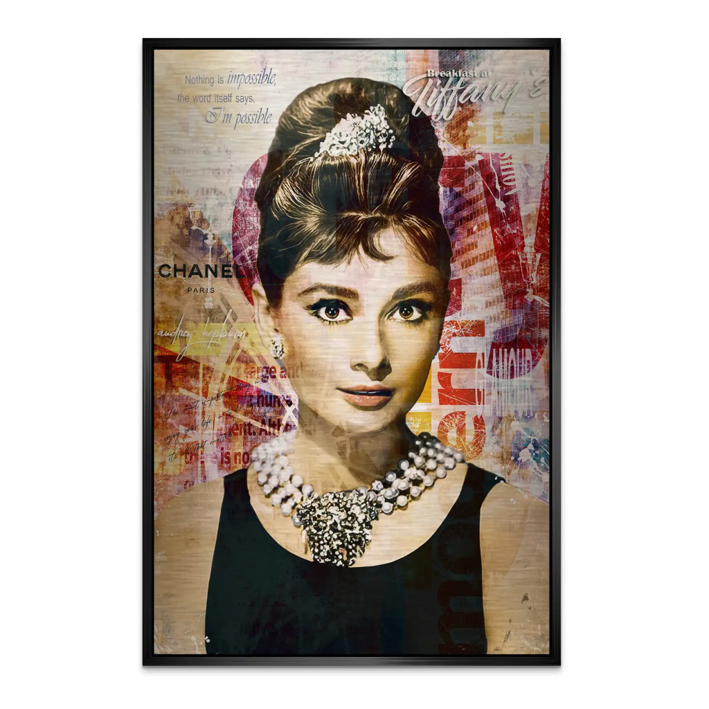 Audrey Glamour Art AluDibond Gebürstet INGALERIE