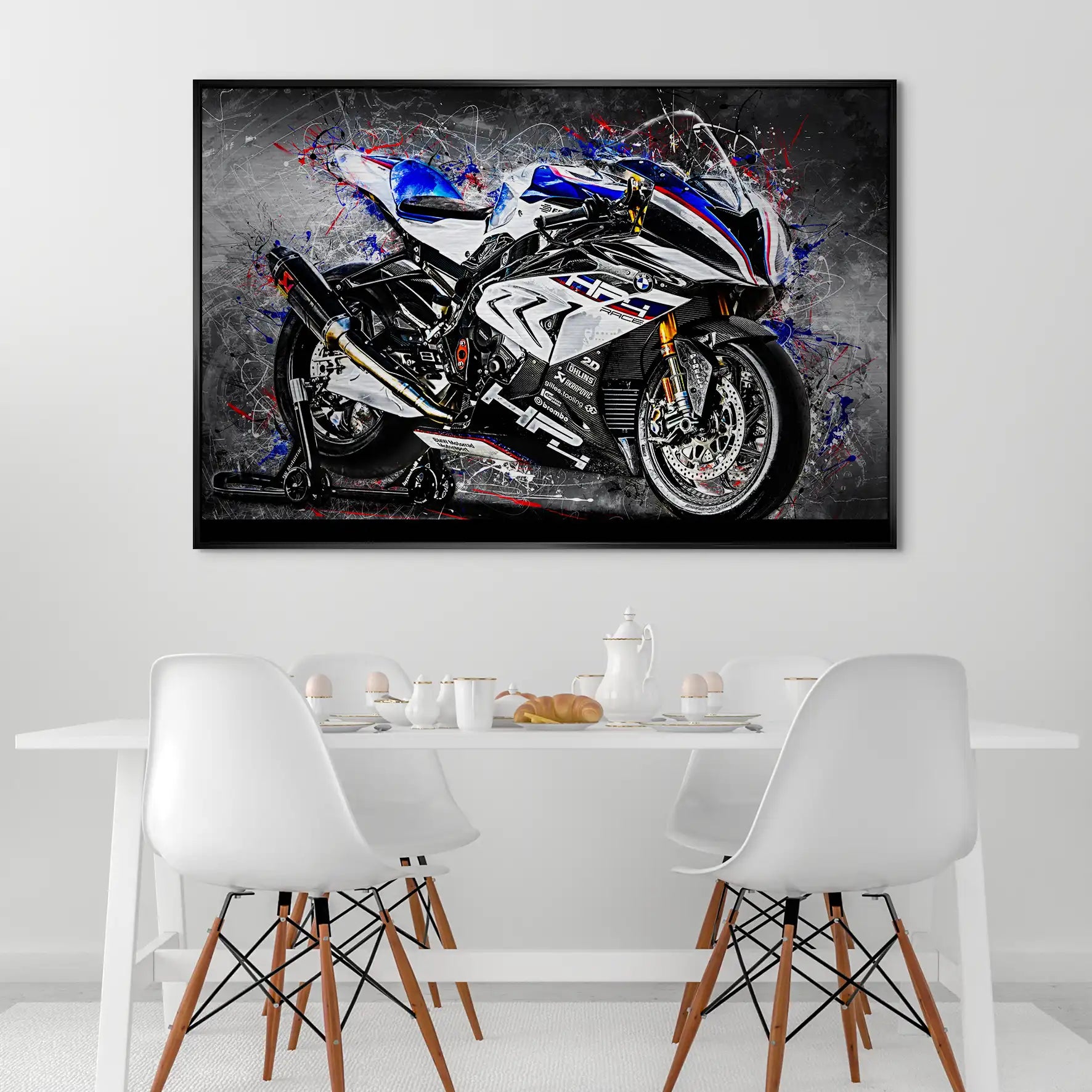 BMW HP4 Race Abstrakt AluDibond Gebürstet INGALERIE