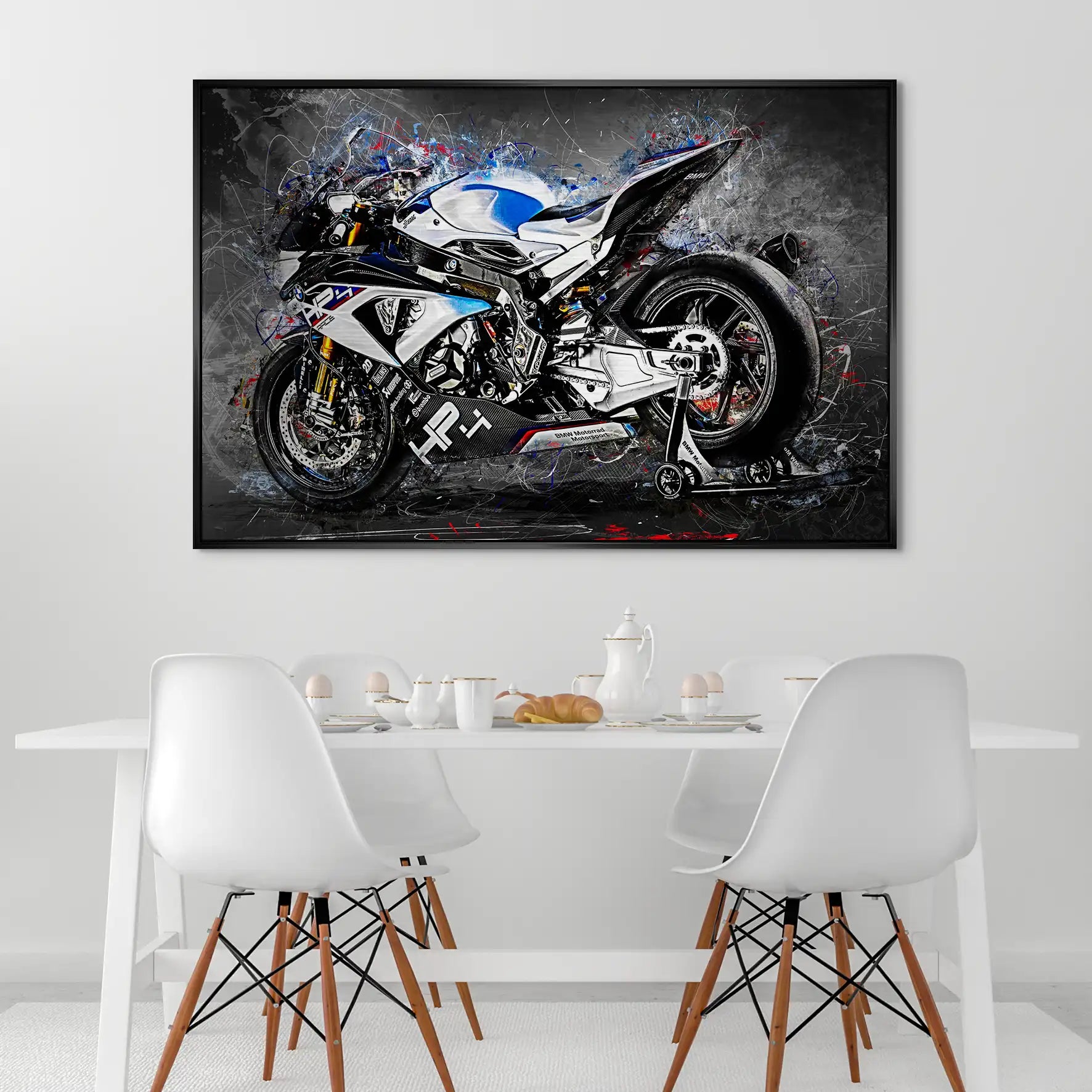 BMW HP4 Race Abstrakt Kunst AluDibond Gebürstet INGALERIE