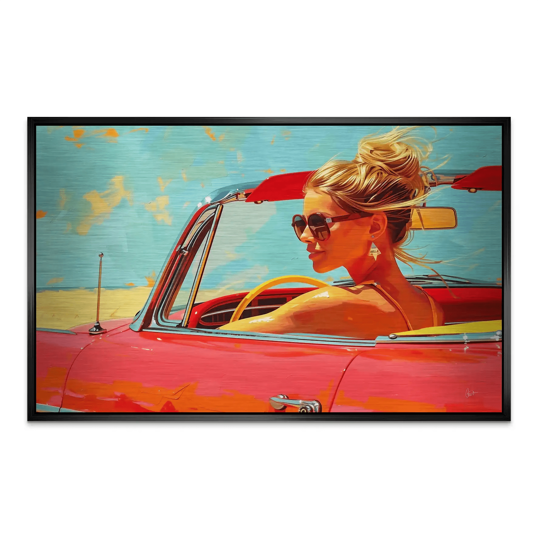 Roadtrip Pop Art AluDibond Gebürstet INGALERIE