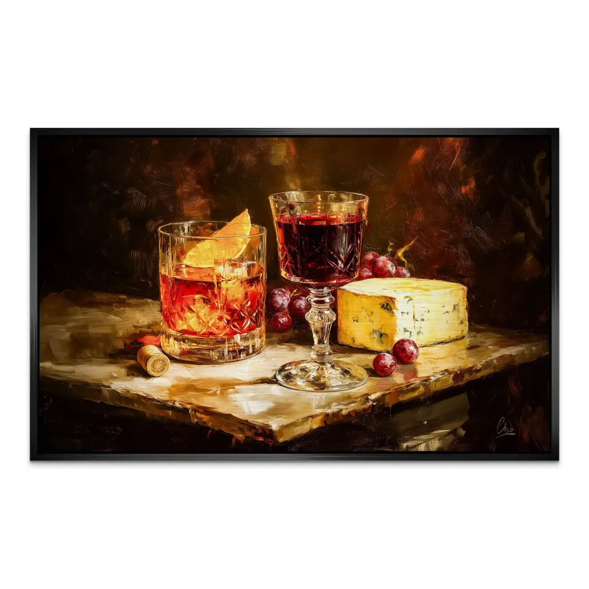 Wein & Käse AluDibond Gebürstet