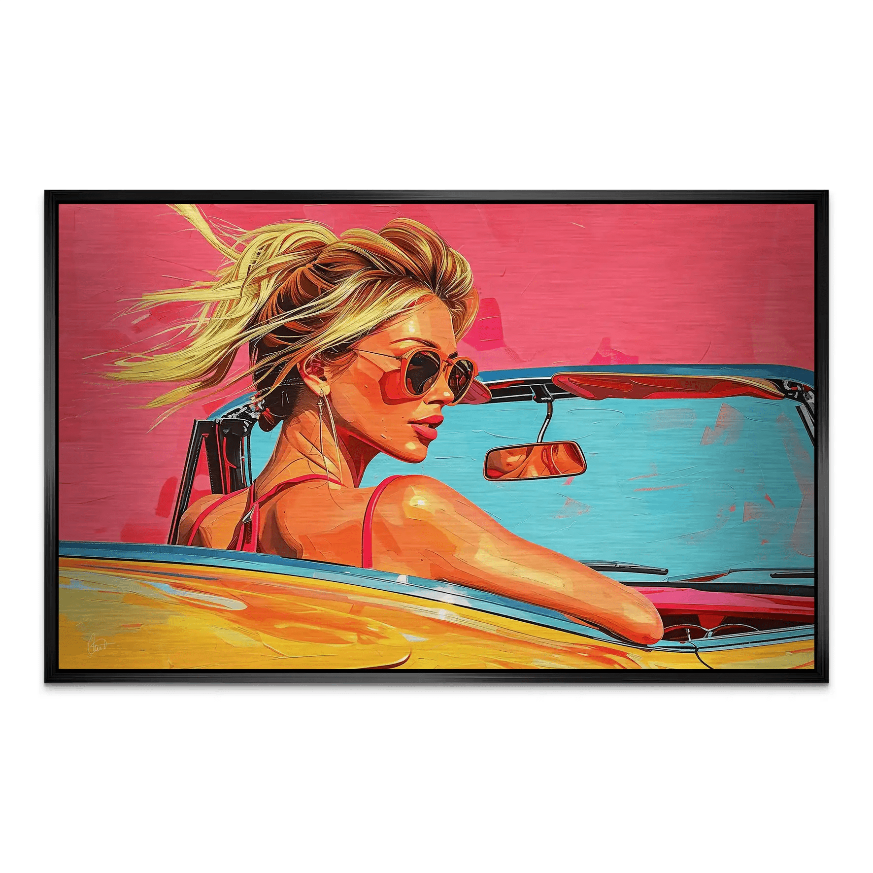 Roadtrip USA Pop Art AluDibond Gebürstet INGALERIE