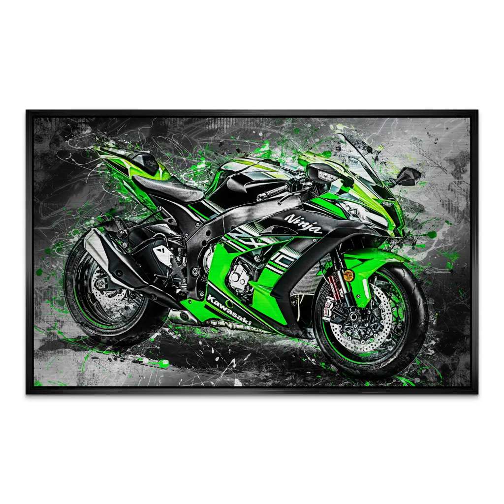 Kawasaki ZX10 Abstrakt AluDibond Gebürstet INGALERIE