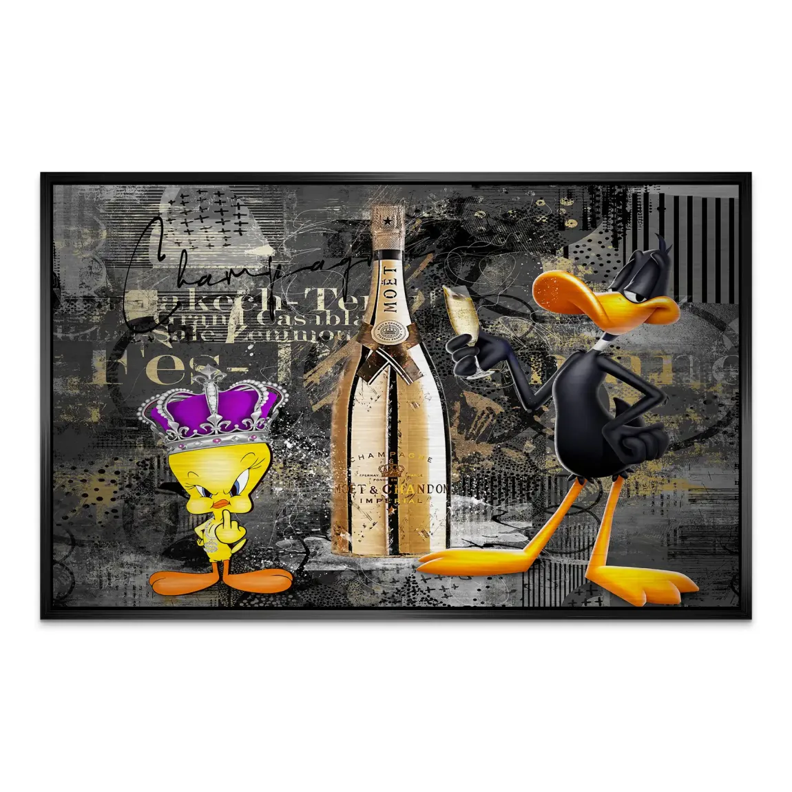 Tweety Duffy Champagner Aluminiumbild gebürstet