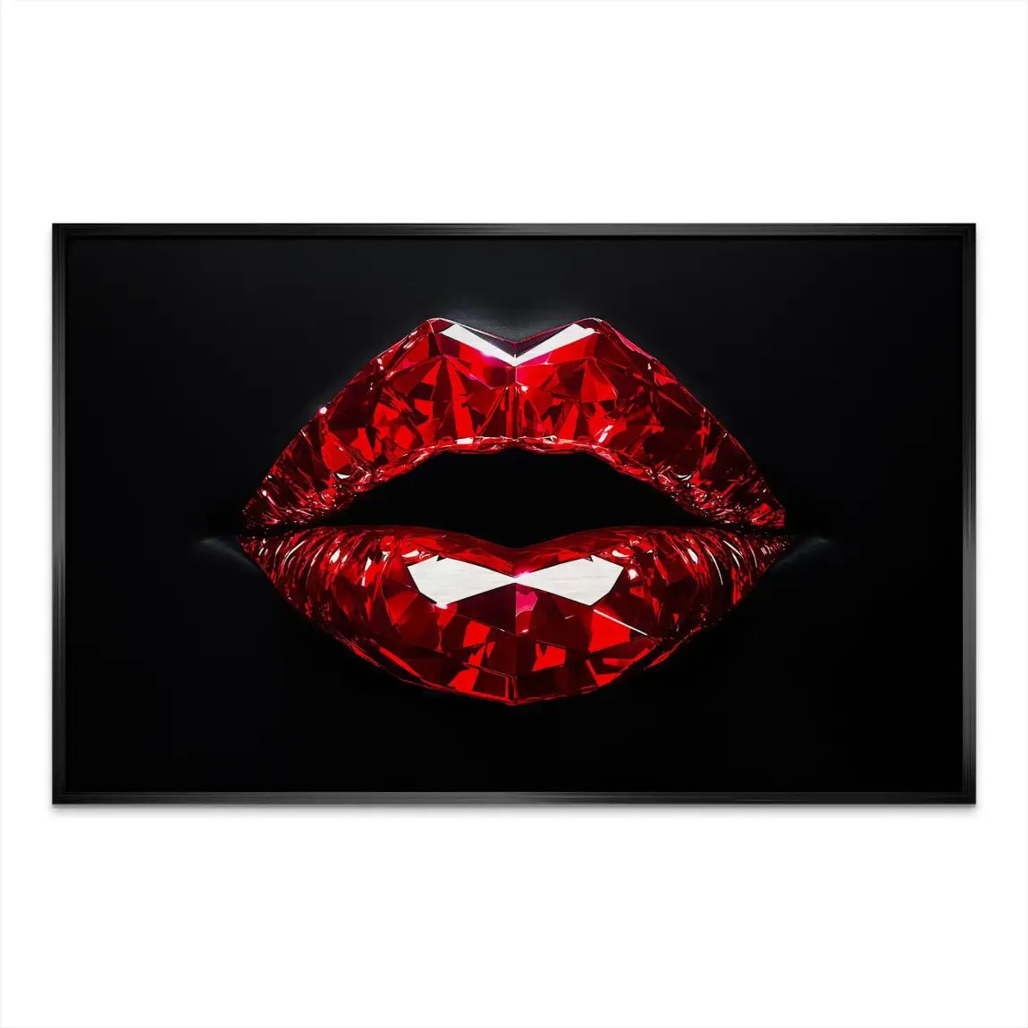 Red Glas Lips AluDibond Gebürstet INGALERIE