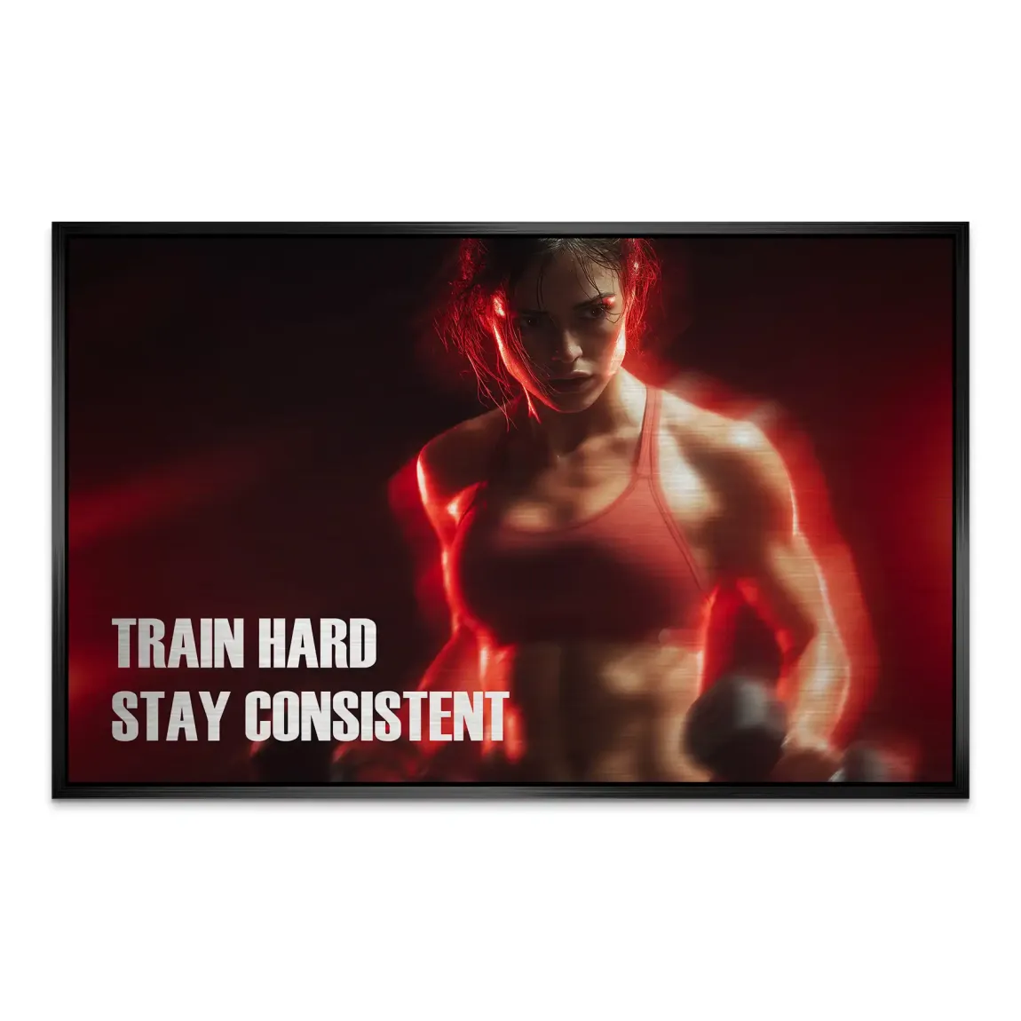 Fitness Motivation Alu Dibond Gebürstet Bild