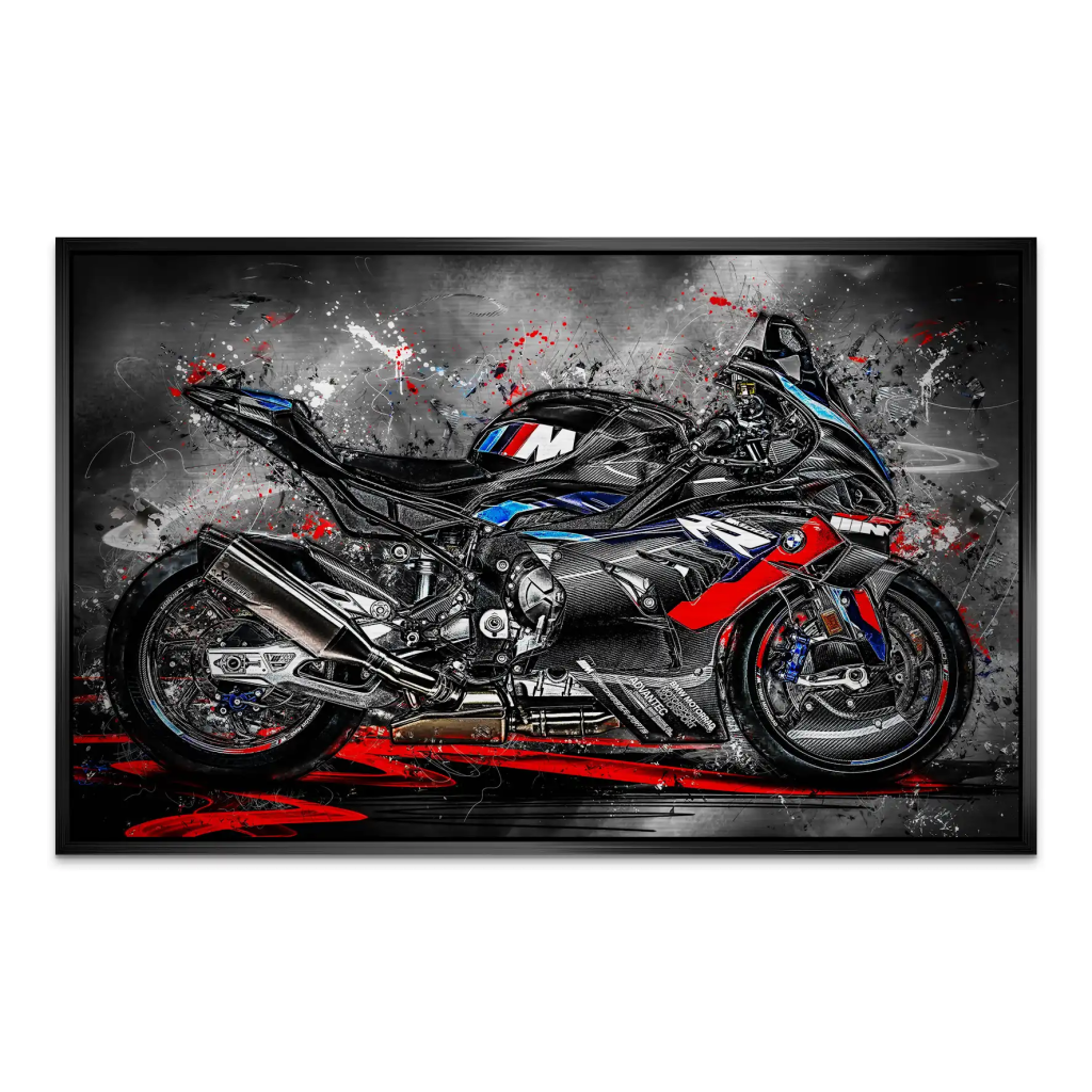 BMW M1000RR Black AluDibond Gebürstet INGALERIE