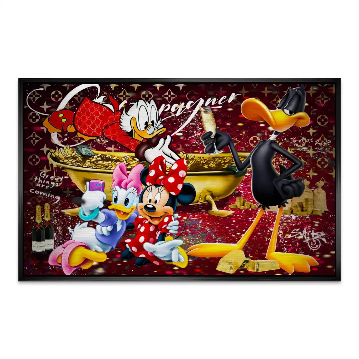 Luxury Duck Party AluDibond Gebürstet