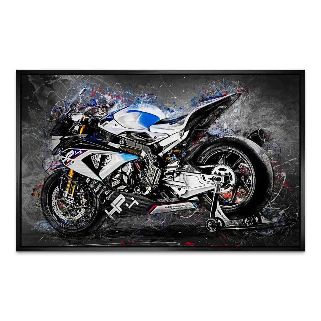 BMW HP4 Race Abstrakt Kunst AluDibond Gebürstet INGALERIE