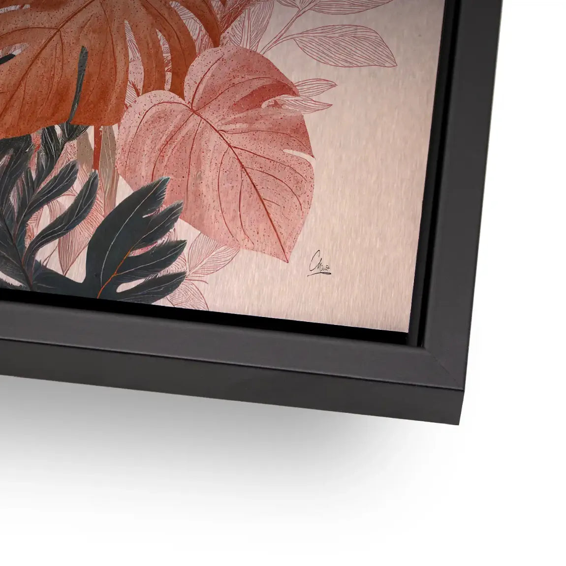 Terracotta Leaves Harmony Alu Gebürstet Bild