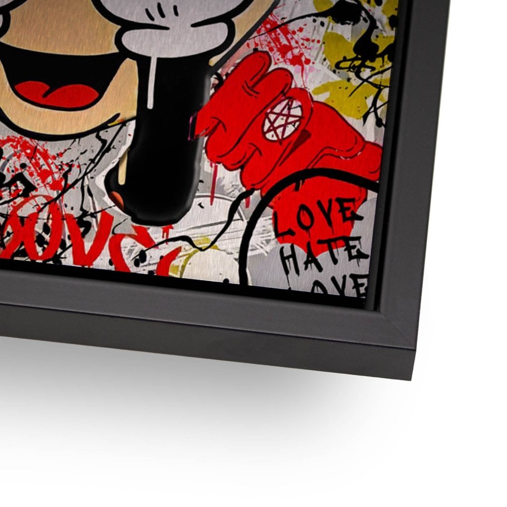 Bad Micky Graffiti Art Alu Gebürstet Bild INGALERIE