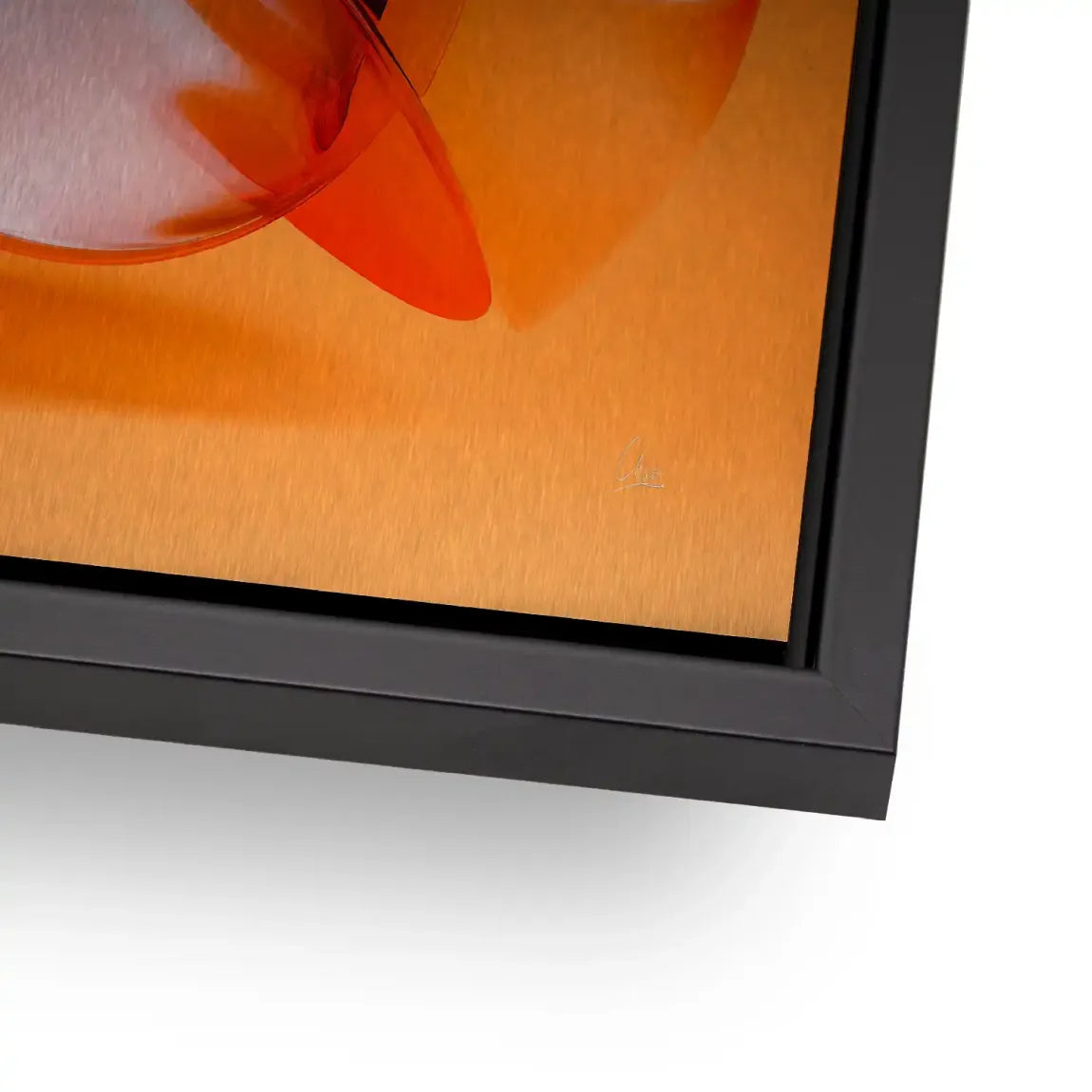 Orange Amber Abstrakt Alu Gebürstet Bild