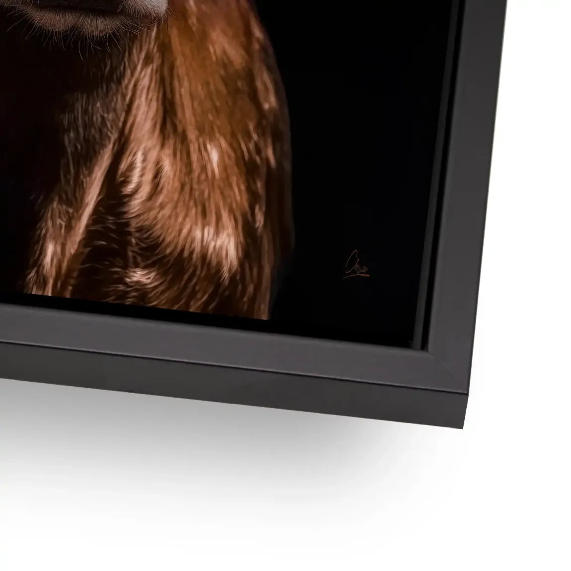 Kuh mit Strohhut Alu Gebürstet Bild