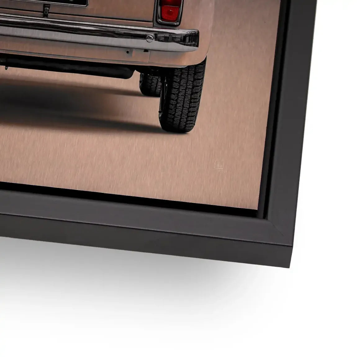 Fiat 500 Crema Aluminiumbild gebürstet