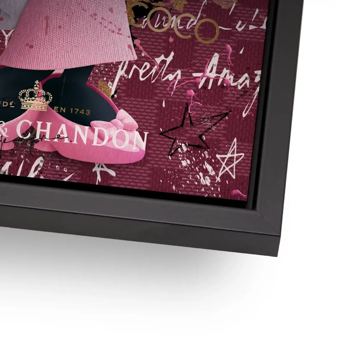 Minnie Maus Glam Chanel Aluminiumbild gebürstet