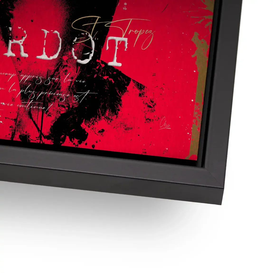 Brigitte Bardot Red Art Alu Gebürstet Bild