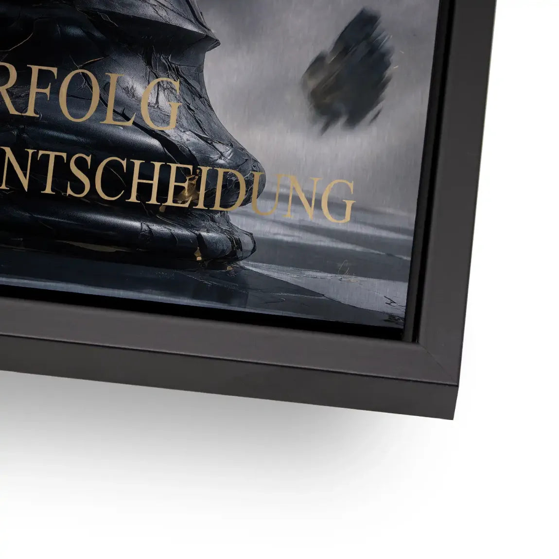 Schwarze Entscheidung Alu Gebürstet Bild