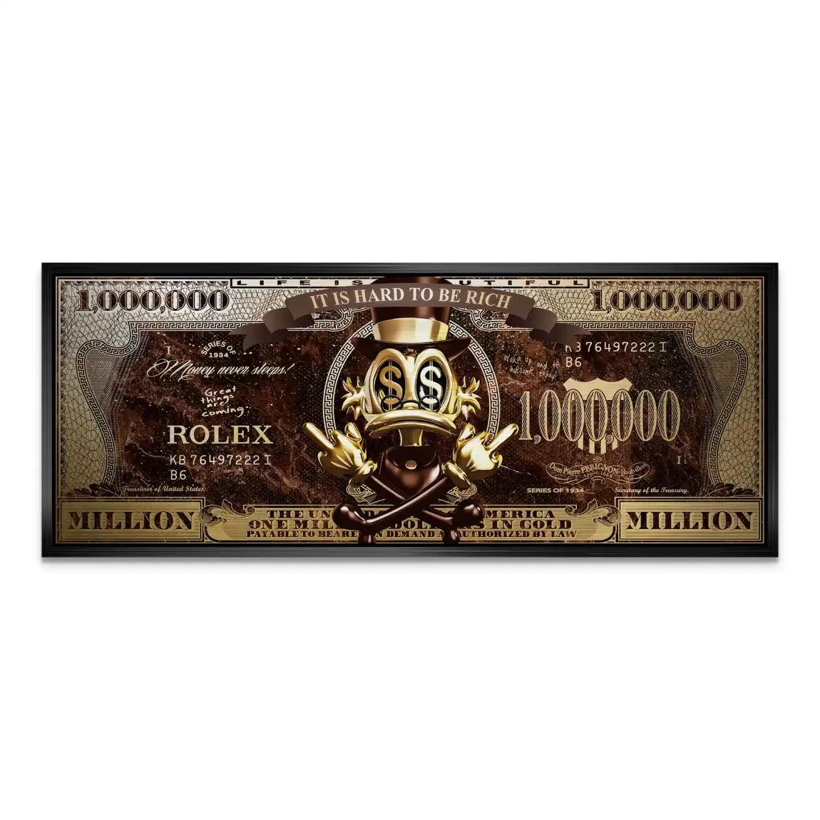 Dagobert Totenkopf Retro Dollar Alu Gebürstet INGALERIE