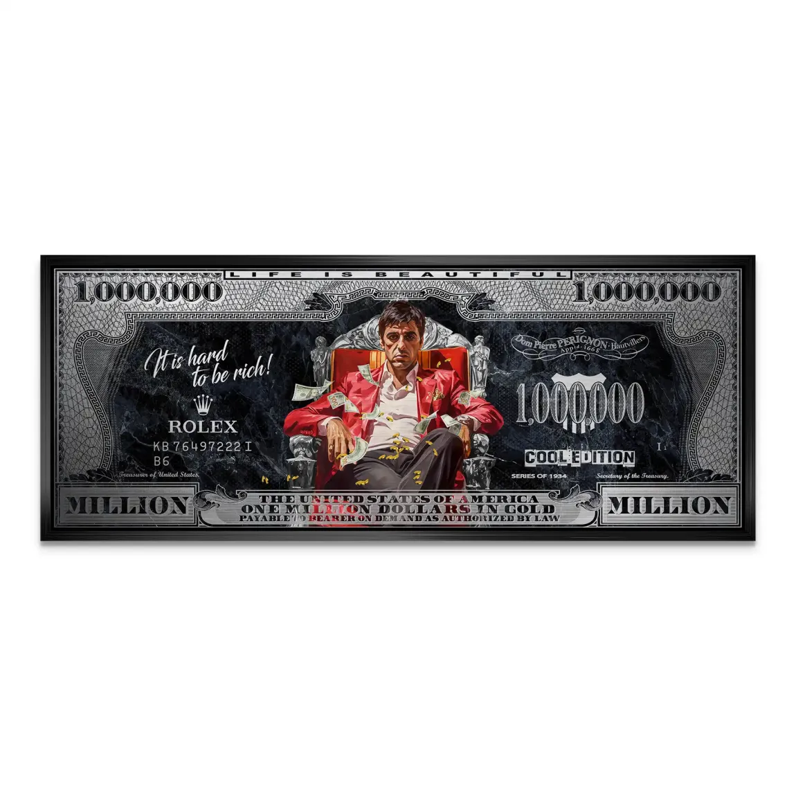 Scarface Million Dollar Prestige AluDibond Gebürstet