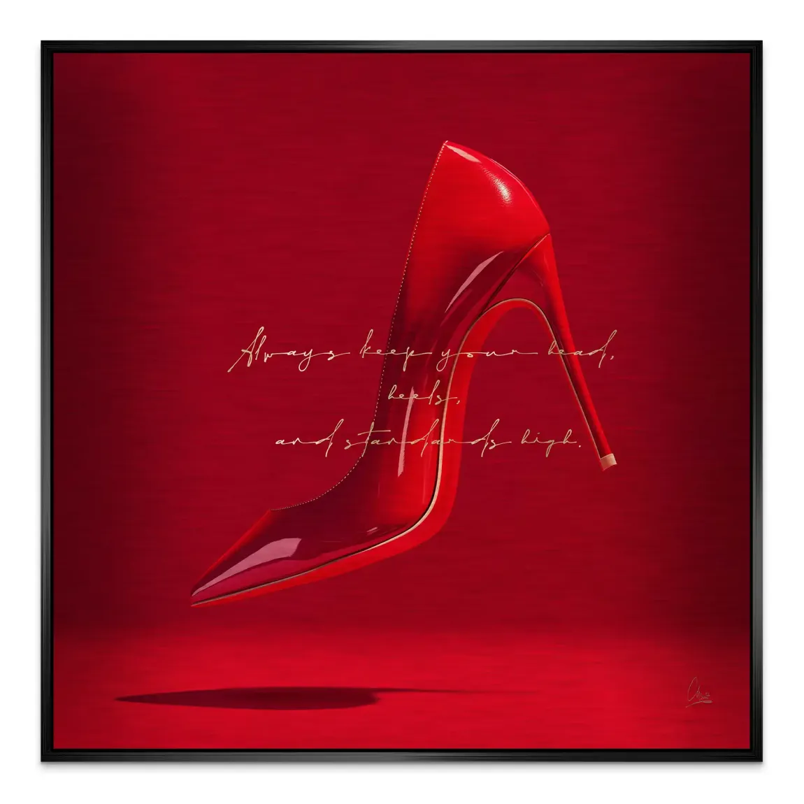 Red Heels Alu Gebürstet Bild