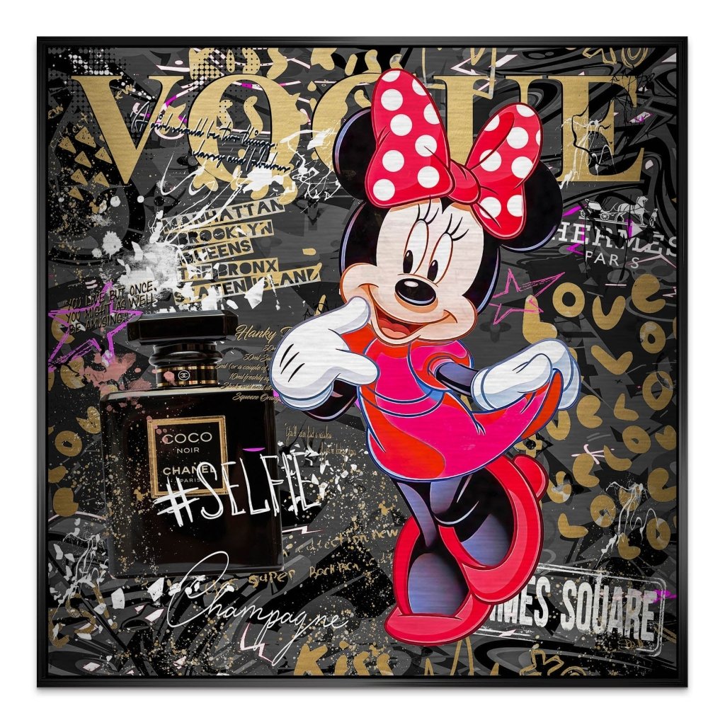 Minnie Vogue Gold Pop Art Alu Gebürstet INGALERIE