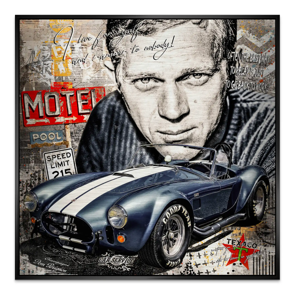 Steve AC Cobra Pop Art Alu Gebürstet INGALERIE