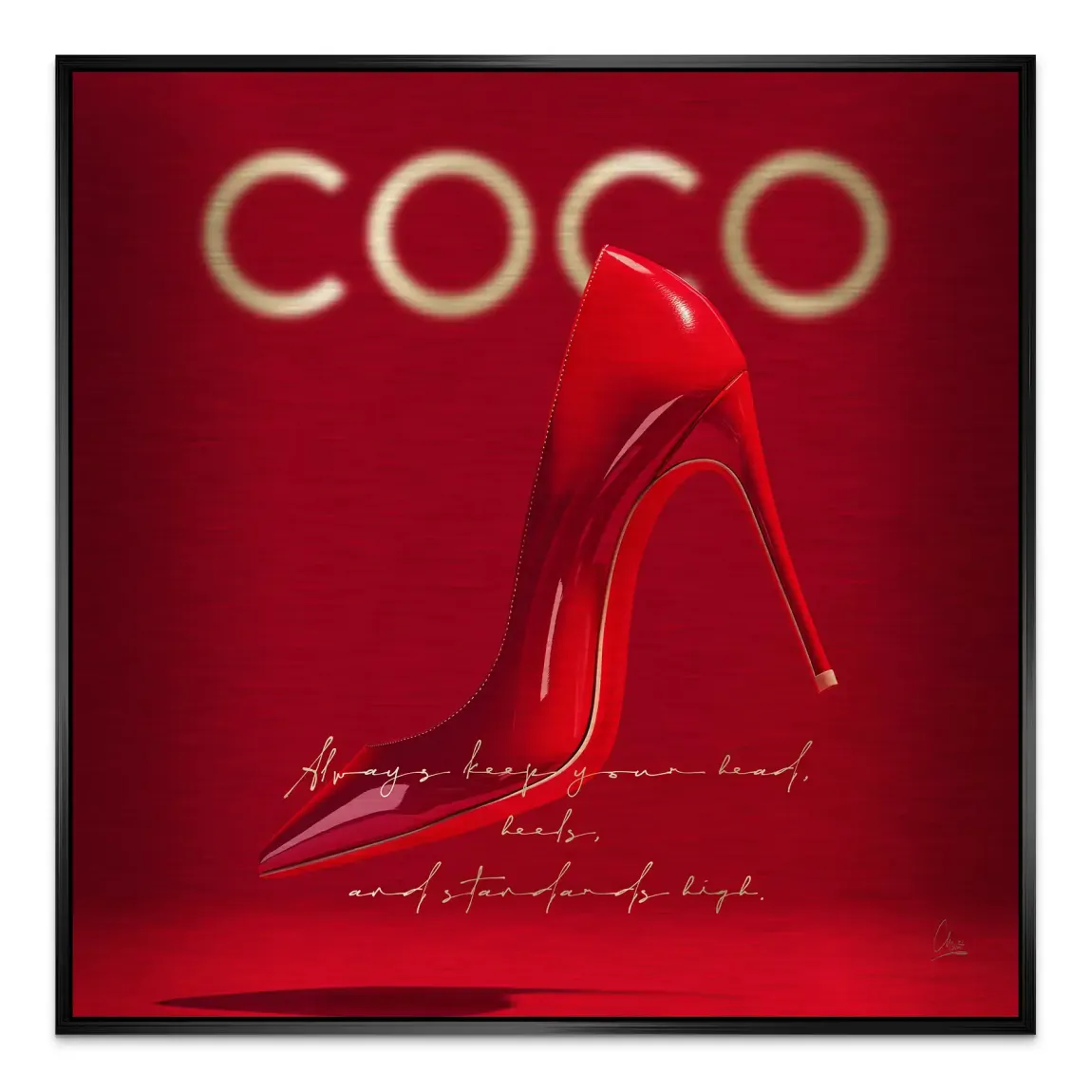 Red Coco Heels Alu Gebürstet Bild
