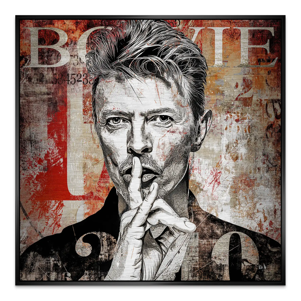 David Bowie Abstrakt Luxury Style Alu Gebürstet Bild INGALERIE