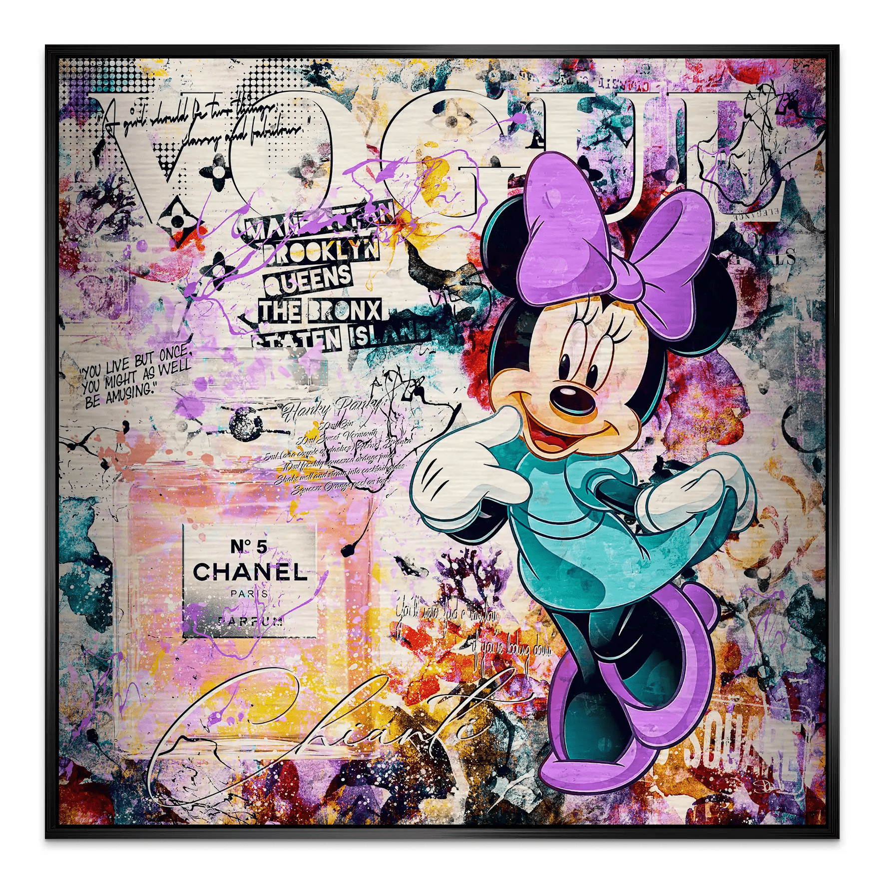 Minnie Chanel Art Nr.2 Alu Gebürstet INGALERIE
