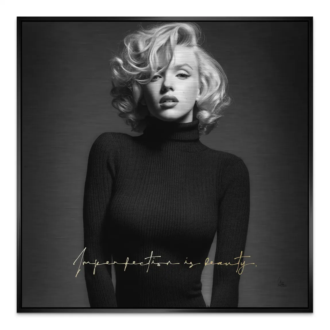 Marilyn Monroe Imperfection Aluminiumbild gebürstet