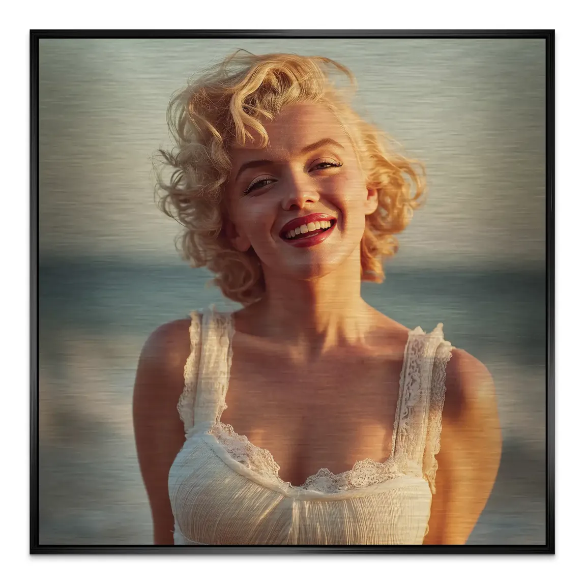 Marilyn Monroe Summer Sun Alu Gebürstet Bild