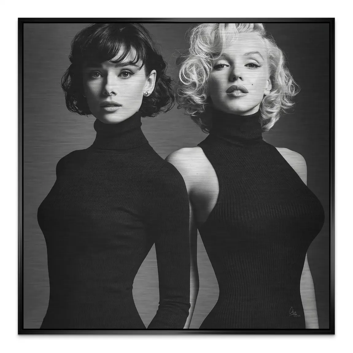 Audrey & Marilyn Aluminiumbild gebürstet