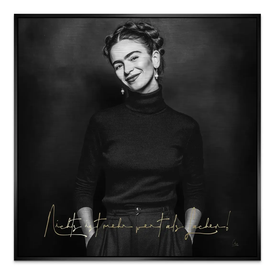 Frida Kahlos Lachen Alu Gebürstet Bild