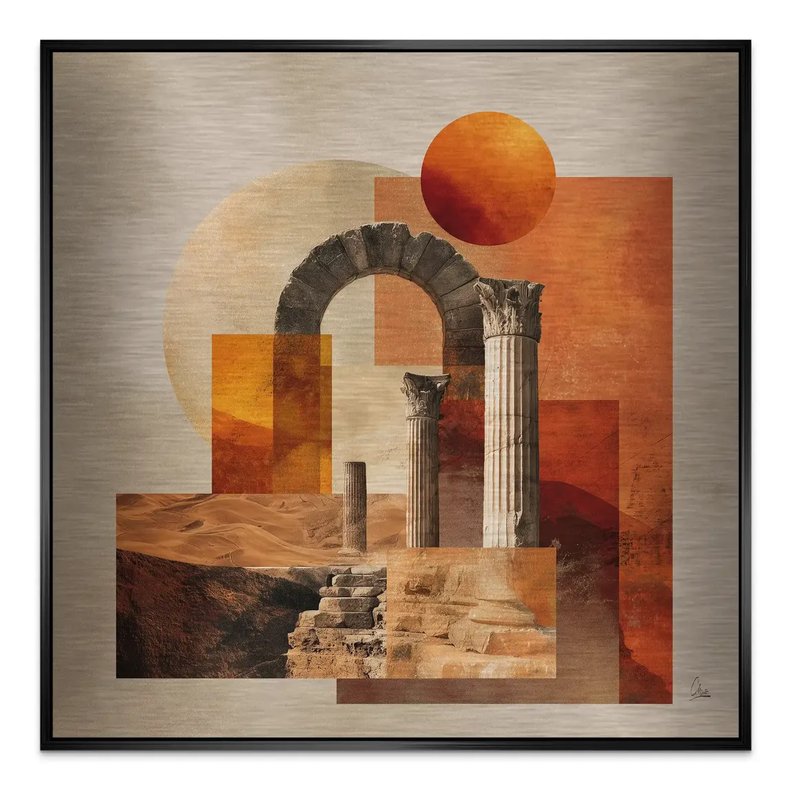 Rom Abstrakt Alu Gebürstet Bild