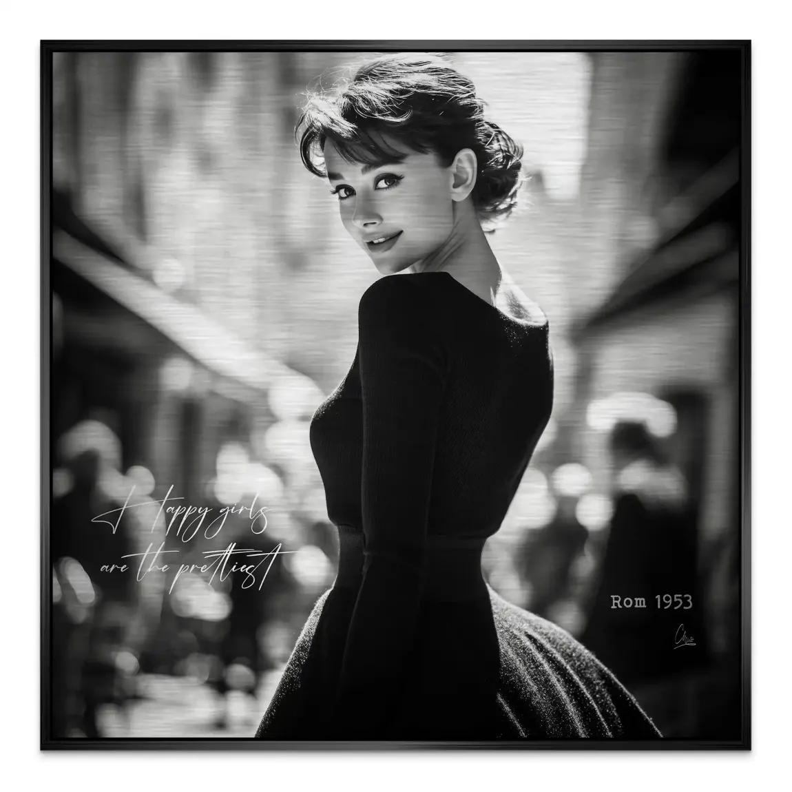 Audrey Hepburn Roma Alu Gebürstet Bild