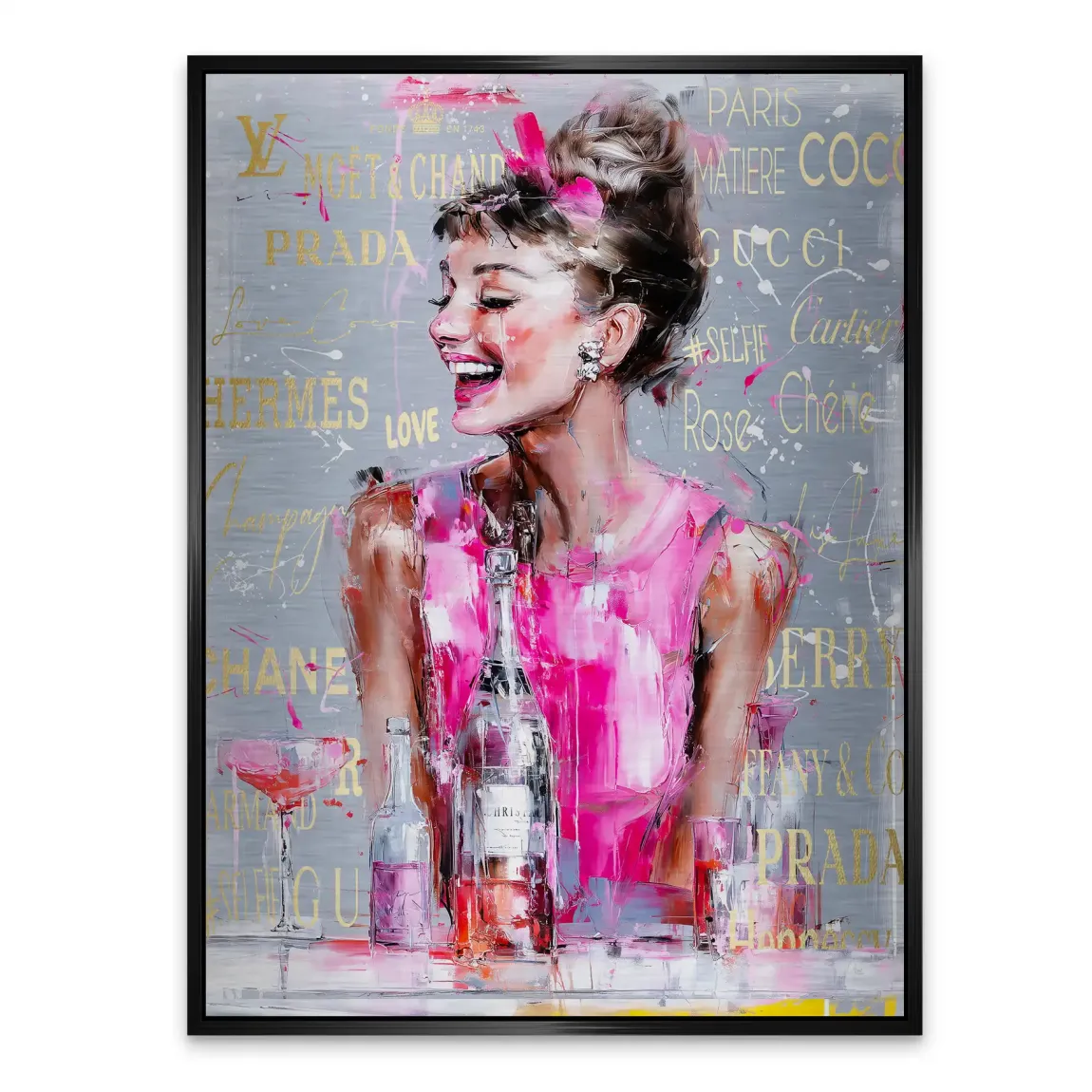 Audrey Pop Couture Alu Gebürstet Bild