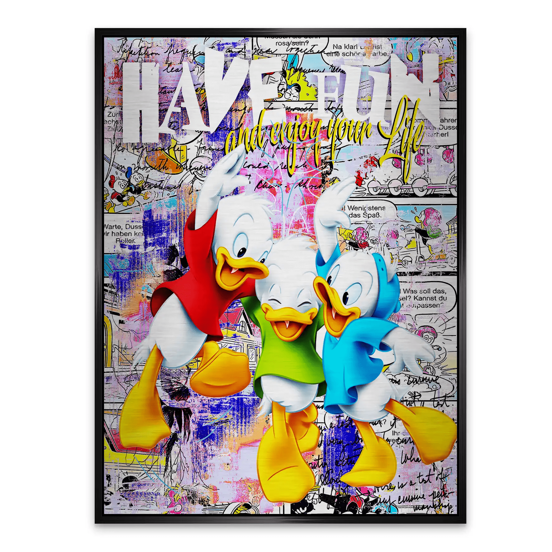 Duck Kids Nr.2 Pop Art Aludibond Gebürstet INGALERIE