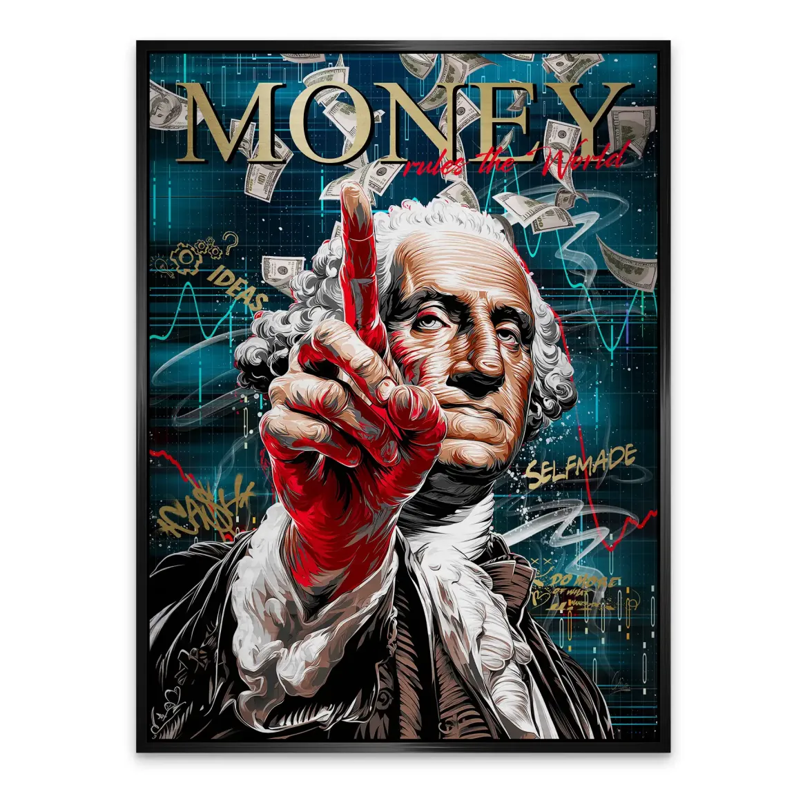 Money Empire Wallstreet Alu Gebürstet Bild