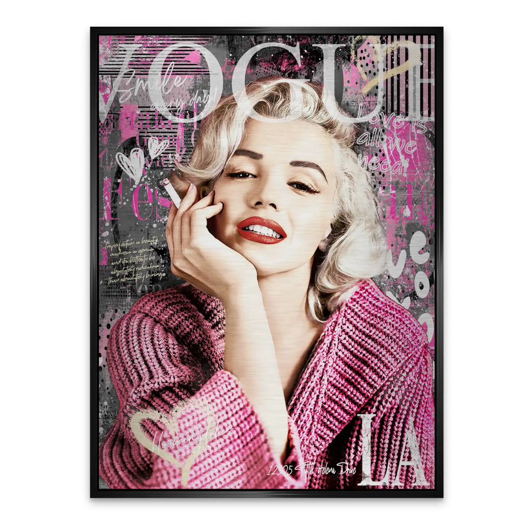 Pop Art Marilyn Monroe Vogue Alu Gebürstet INGALERIE