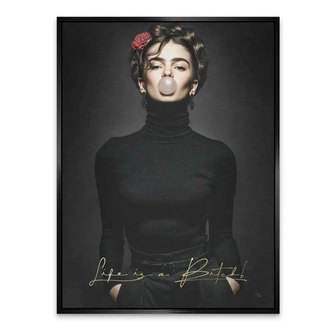 Frida Kahlo Rebell Alu Gebürstet Bild