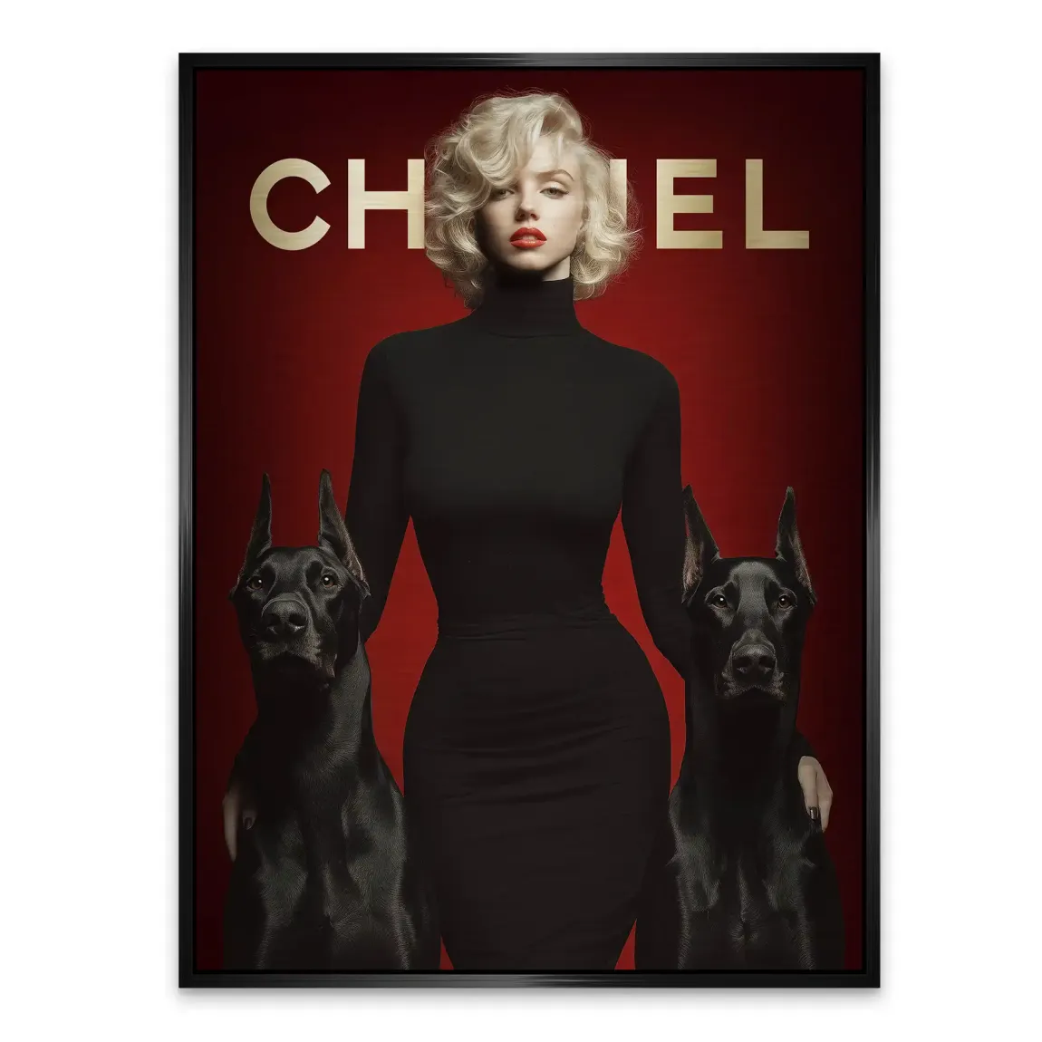 Marilyn Red Coco Alu Gebürstet Bild