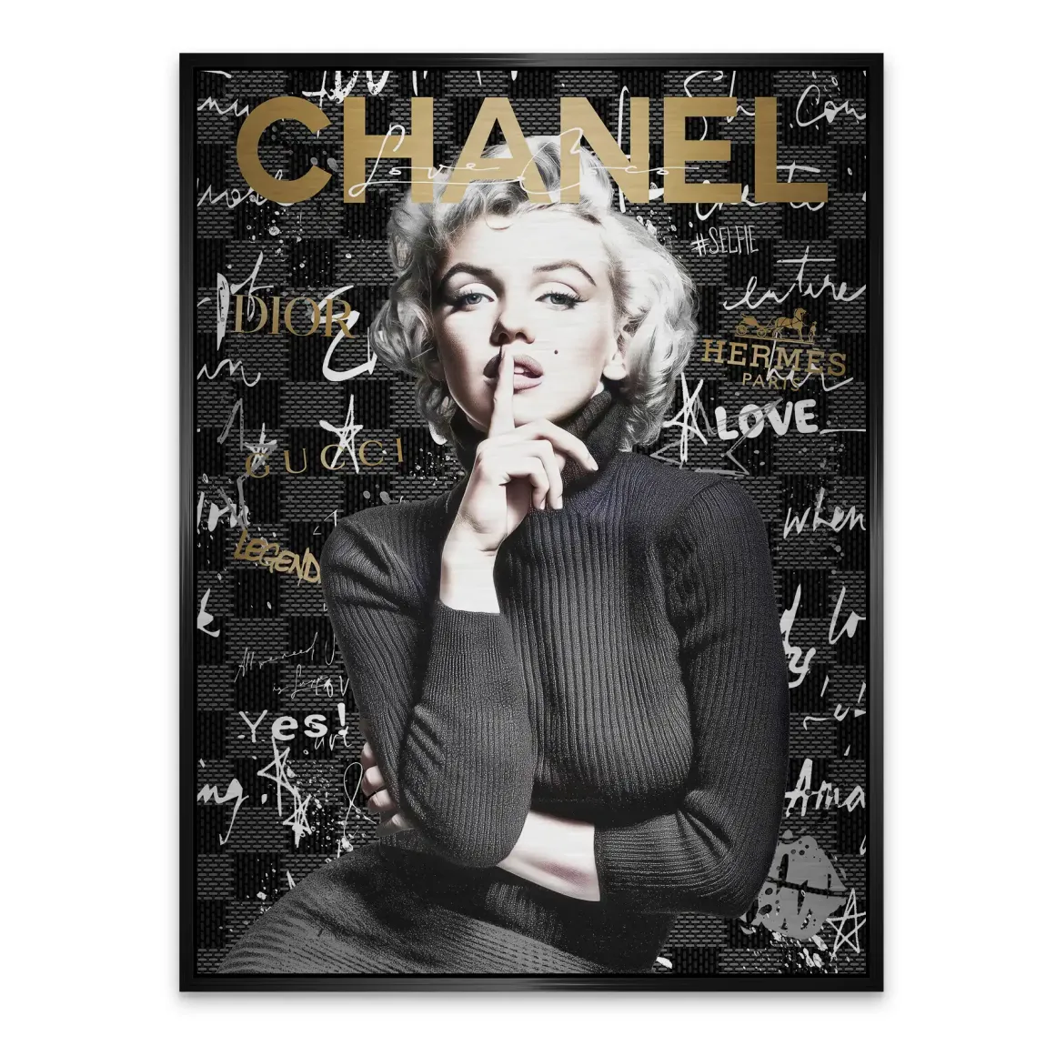 Marilyn loves Chanel Aludibond Gebürstet INGALERIE